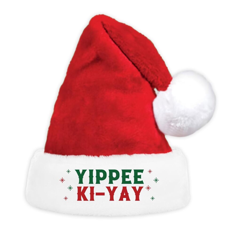 8790 Funny Christmas Hat, Die Hard Santa Hat, Yippee Ki-Yay Holiday Hats